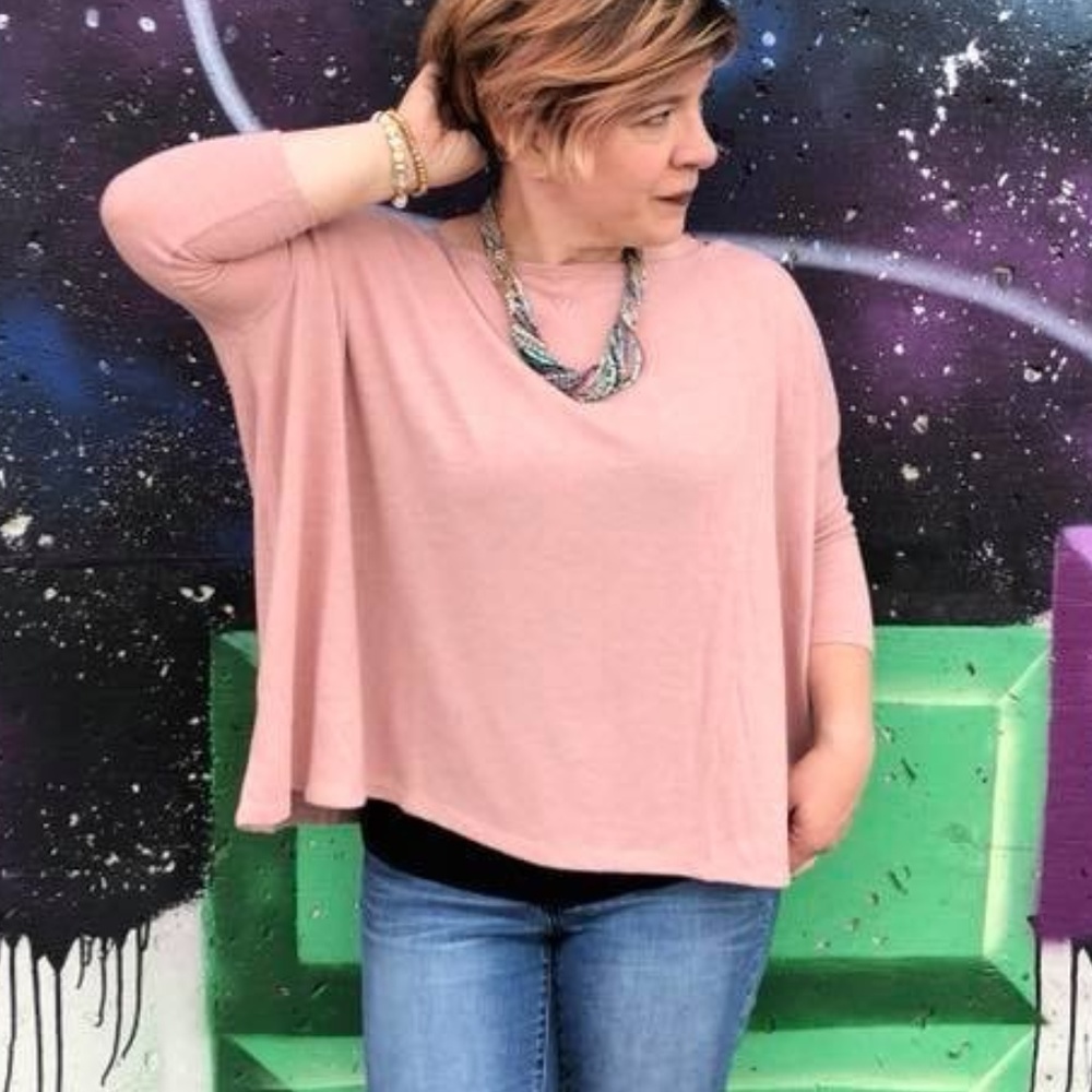 Stella & Dot Addy Poncho - Blush